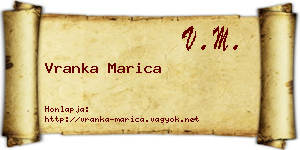 Vranka Marica névjegykártya